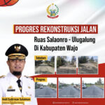 Progres Rekonstruksi Jalan Di Kabupaten Wajo
