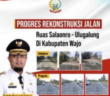 Progres Rekonstruksi Jalan Di Kabupaten Wajo